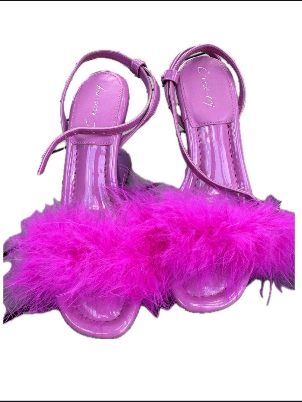 Circus by Sam Edelman Brenna Feather Heels in Hot Pink